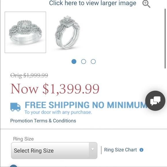 3 piece white gold wedding set from zales - Picture 8 of 8